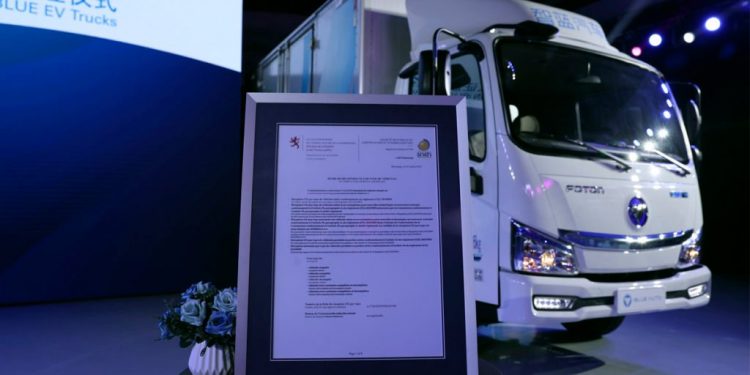 Německý TÜV certifikuje elektrický nákladní automobil Foton pro evropský trh